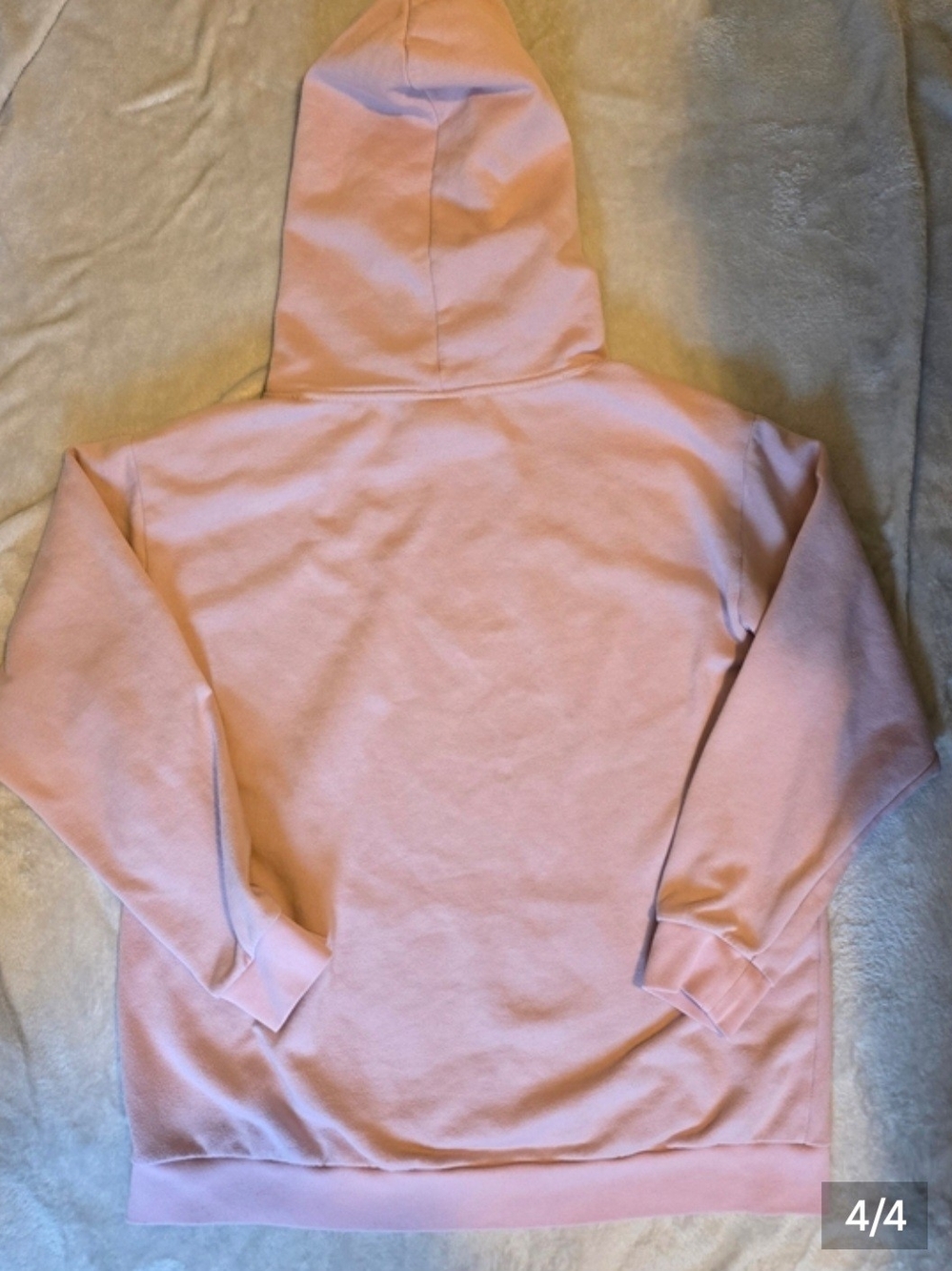 PINK Victoria's Secret Logo Hoodie Sweatshirt - Red and Light Pink - Picture 6 of 9